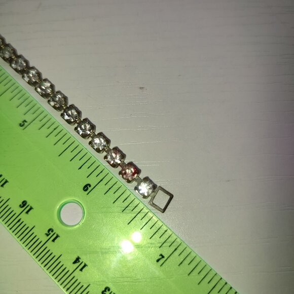 Vintage Bracelet Glass Zirconia small hand wrist - Picture 7 of 10